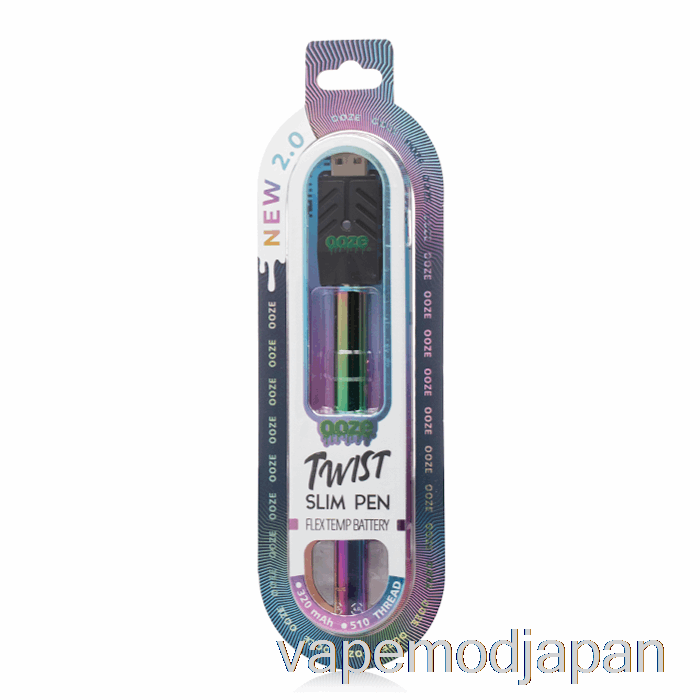 Vape Japan Ooze スリム ツイスト ペン 2.0 フレックス テンプ バッテリー レインボー